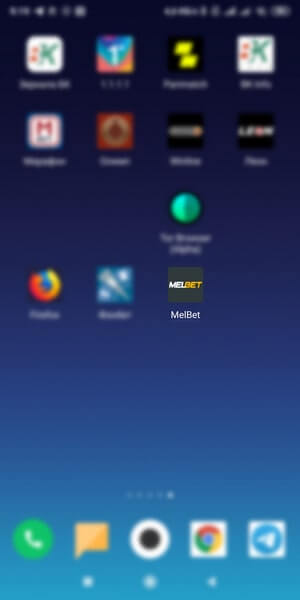 установленное приложение MelBet (Мелбет) через Firefox