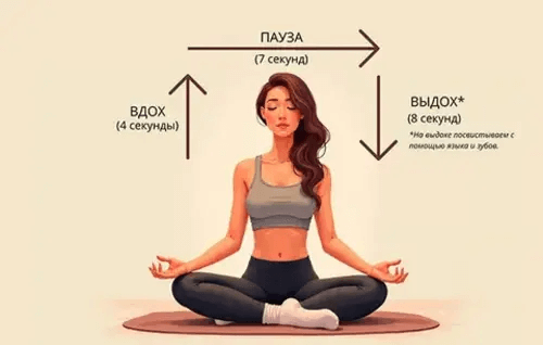 Схема техник дыхания для снижения стресса